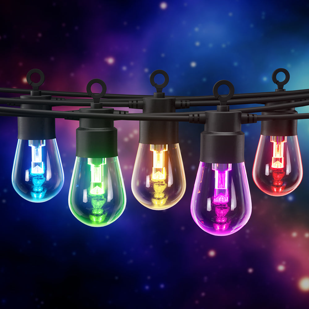 Gardeon RGB Smart Festoon Lights Outdoor LED String Lights Waterproof WiFi APP-3
