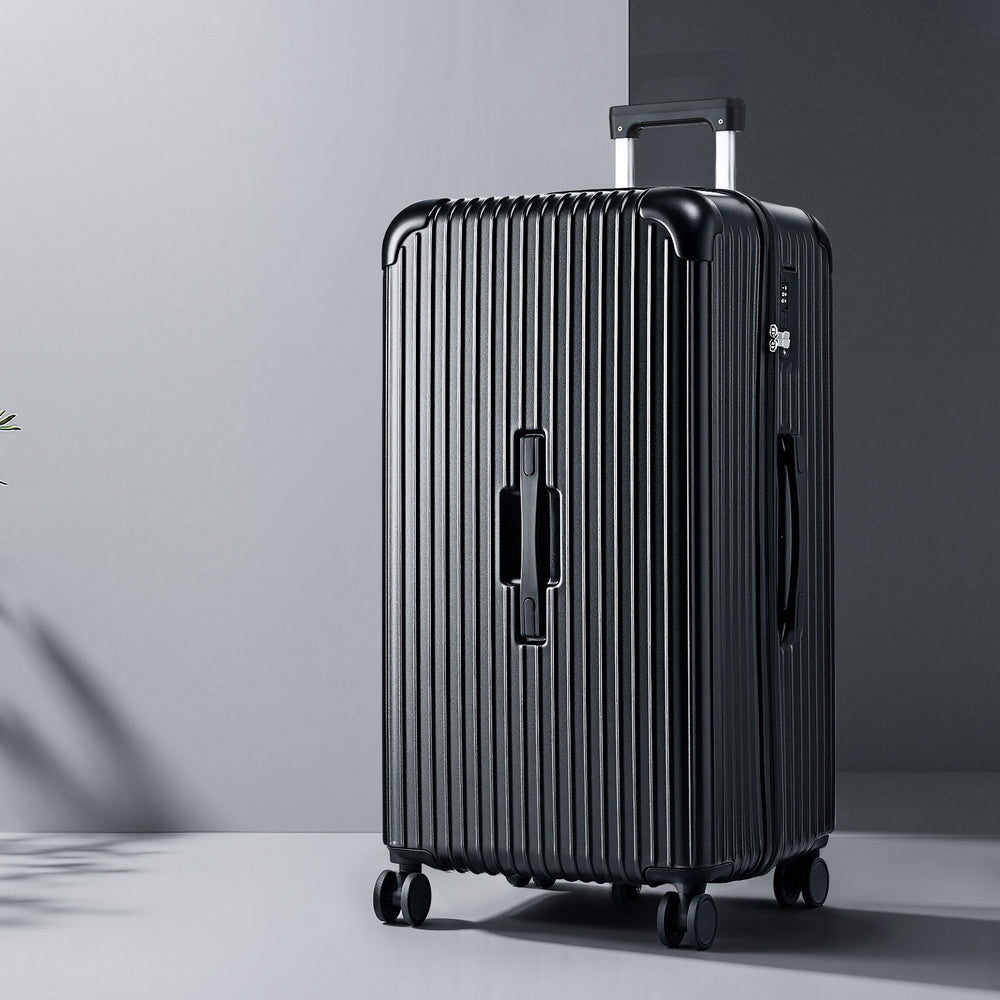 Wanderlite 32" Trunk Luggage Suitcase Travel 5 Wheels Type-C Port TSA Black-6