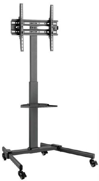 Atdec AD-TVC-20 Height Adjustable Mobile TV Cart. Lightweight Displays. Max load: 20kg. VESA up to 400x400. For Panels 32" to 55". Black.-0
