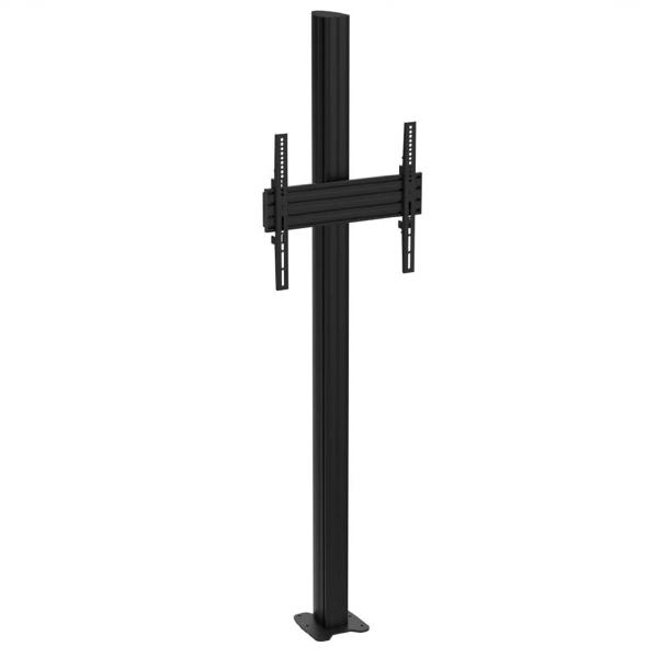 Atdec ADBS-1-4FP Single Floor Mount. Max Load: 50kg. VESA up to 400x400. Black. 10 Year Warranty-0