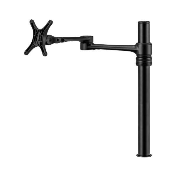 Atdec Single Monitor Swing Arm on Post. Up to 32" screens, Max load: 8kg (flat), 5.5kg (curved), Bolt-Through and F-Clamp - Box Damage-0