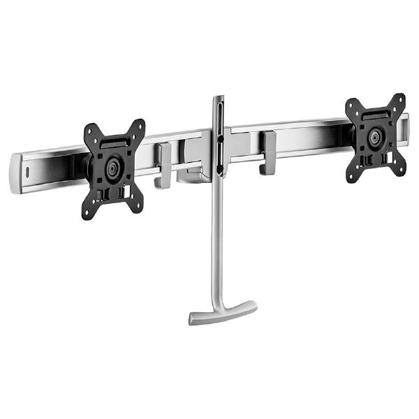 Atdec Dual Monitor Crossbar. Load: 2-7kg per monitor. Silver-0