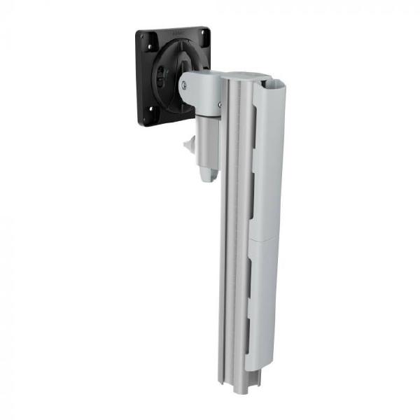 Atdec AWMS-1340 130mm Arm on 400mm Post. 12kg Flat Screens, 10kg Curved Screens, C Clamp Desk Fixing, Silver-0