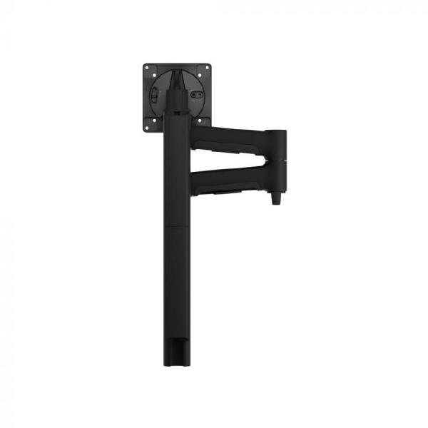 Atdec AWMS-4640 Single 18" Monitor Arm on 15.7" Post and Bolt-Through Desk Fixing, Black-0
