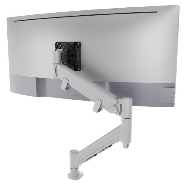 Atdec AWMS-HXB Heavy Duty Dynamic Monitor Arm. Up to 49" screens, Min. Load 6kg. Max Load 16kg, Heavy Duty F-Clamp Fixing, VESA up to 100x100. Silver-0