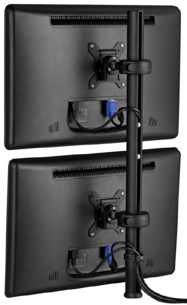 Atdec SD-DP-750 Medium Donut Pole with Two Display Heads. Max load: 12kg (per attachment). VESA up to 100x100. 10 Year Warranty-0