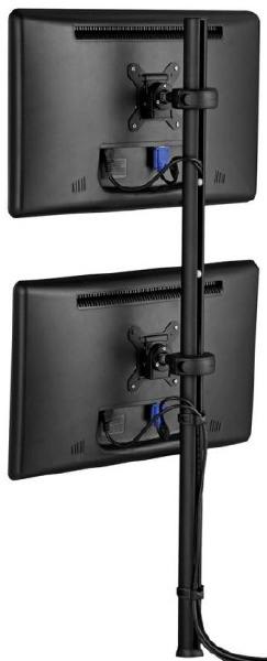 Atdec SD-DP-1150 Tall Donut Pole with Two Display Heads. Max load: 12kg (per attachment). VESA up to 100x100. 10 Year Warranty-0