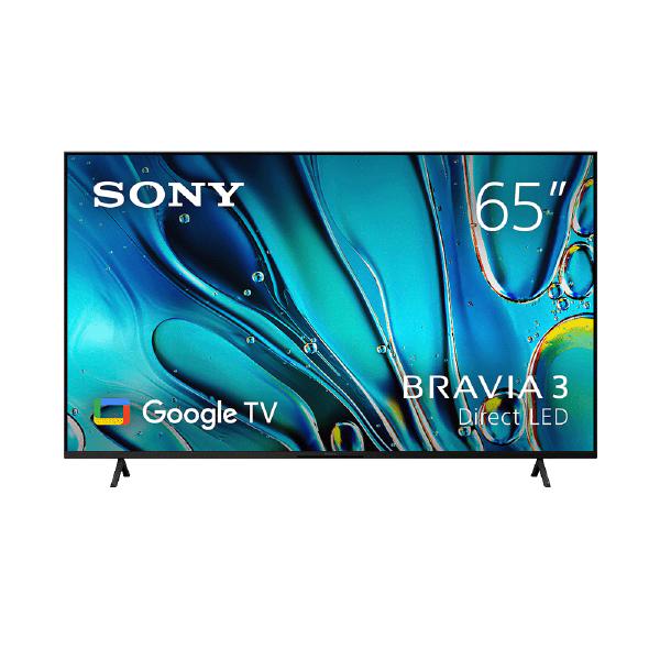 Sony Bravia 3 S30 65" Google TV, 4K UHD, 17/7, 450 NIT, Direct LED, HDR10/HLG/Dolby Vision, 300x300 VESA, 3 YR WTY-0