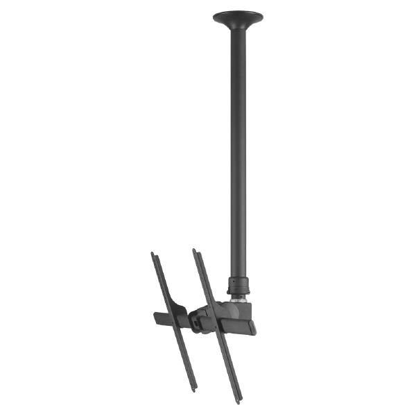 Atdec Telehook 3070 Large Display Ceiling Mount Tilt with Height Adjustable Pole (Long). Max load 65kg. Universal VESA. Black.-0