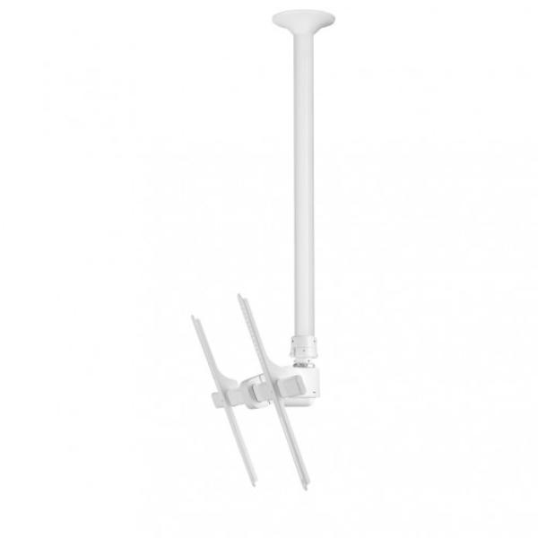 Atdec Telehook 3070 Large Display Ceiling Mount Tilt with Height Adjustable Pole (Long). Max load 65kg. Universal VESA. White.-0
