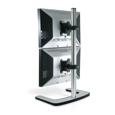 Atdec VFS-DV Dual Vertical Freestanding Mount, For Displays up to 38", Max Load: 12kg (Flat) 9kg (Curved), Polished Silver, 10 Year Warranty-0