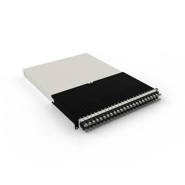 Patchbox.One 30RU STP Black Cat6A Cable Management System, Includes 24x 30RU Black Casettes, 3x Patchcatch Pairs & 1x Mounting Rail Pair-0