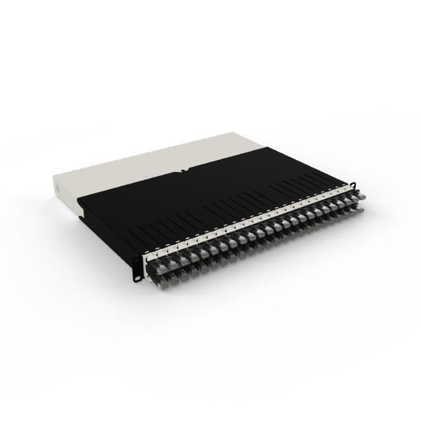 Patchbox.One 8RU STP Black Cat6A Cable Management System, Includes 24x 8RU Black Casettes, 3x Patchcatch Pairs & 1x /Dev/Mount Pair-0