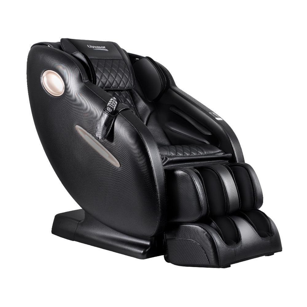 Livemor Massage Chair Electric Recliner Massager Black Ozeni-7