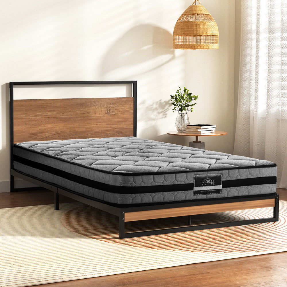 Artiss Metal Bed Frame King Single Size Beds Platform with Mattress-6