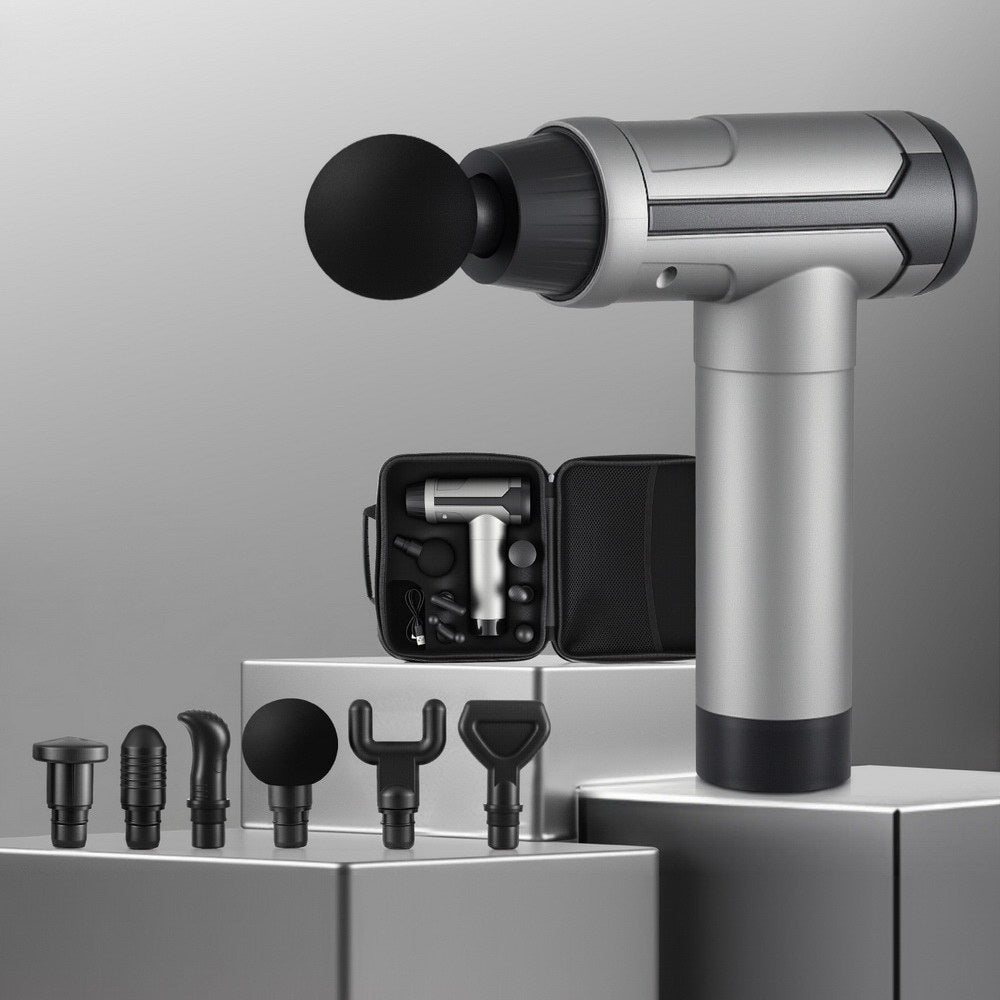 Everfit Massage Gun 30 Speed 6 Heads Vibration Muscle Massager Chargeable Black-6