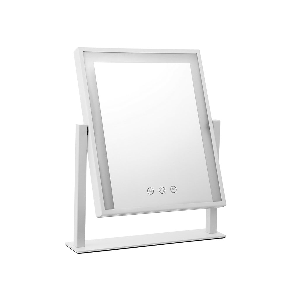 Embellir Makeup Mirror 25x30cm Hollywood Vanity with LED Light Rotation White-7