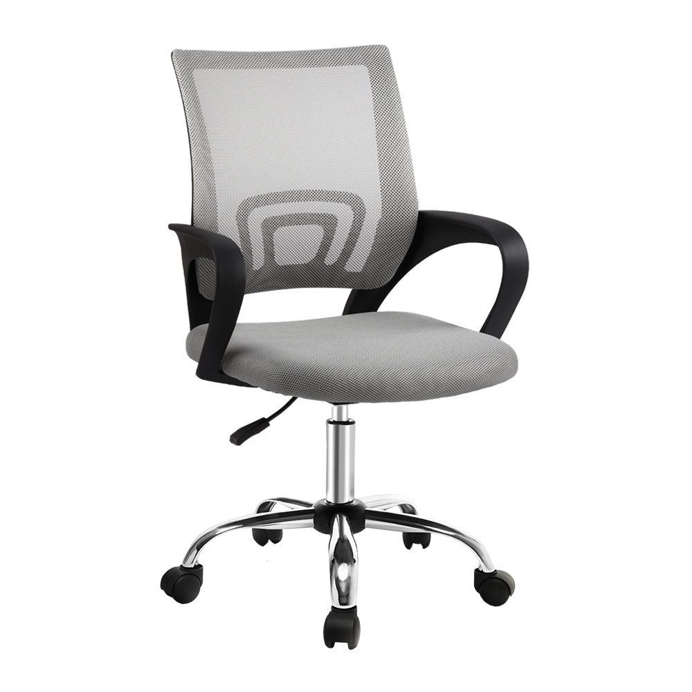 Artiss Mesh Office Chair Mid Back Grey-7