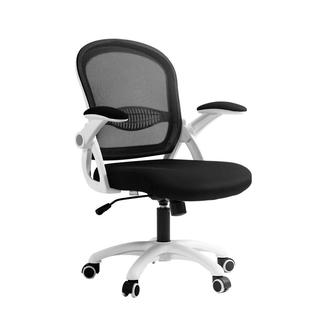 Artiss Mesh Office Chair Mid Back Black-6