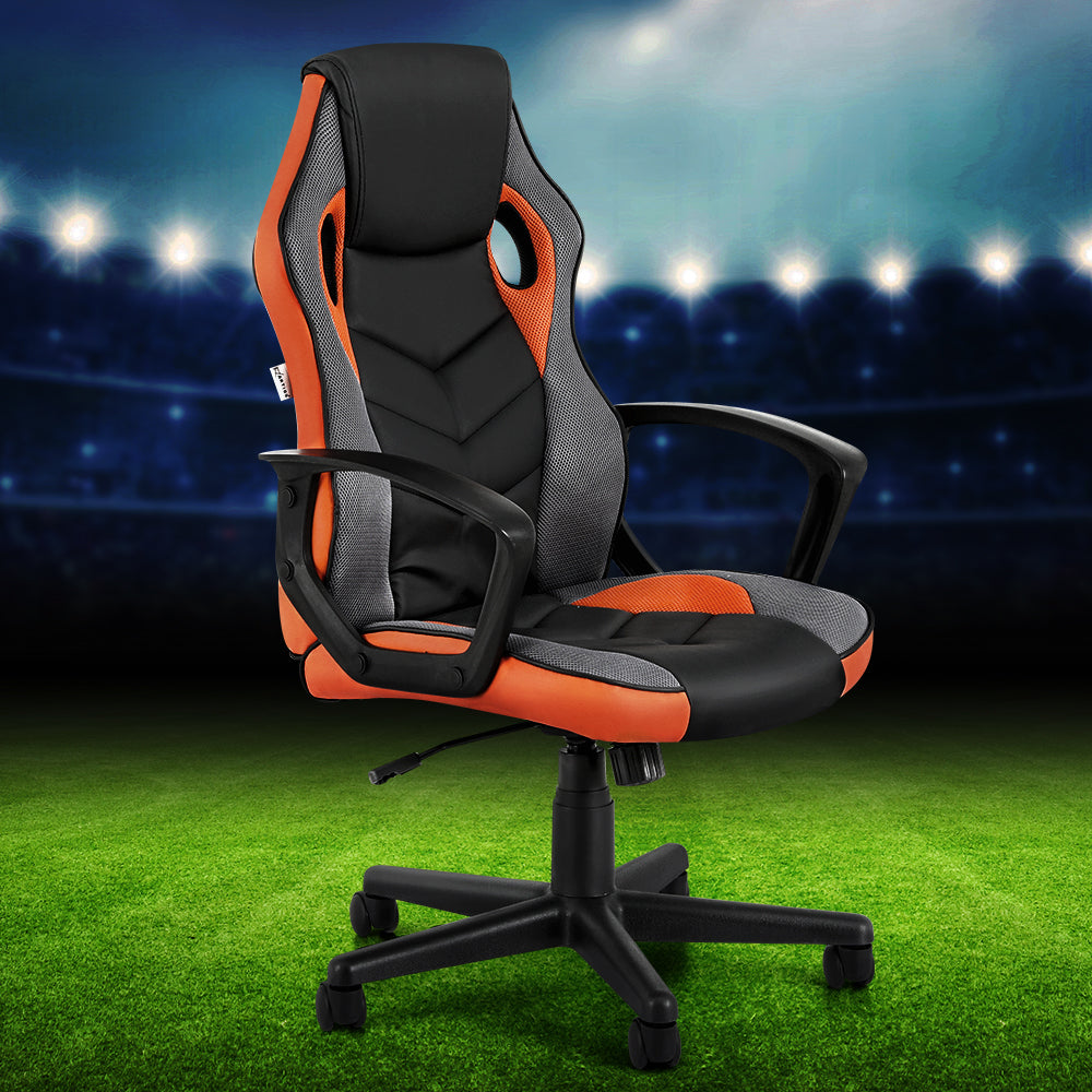 Artiss Gaming Office Chair Computer Executive Racing Chairs High Back Orange-6