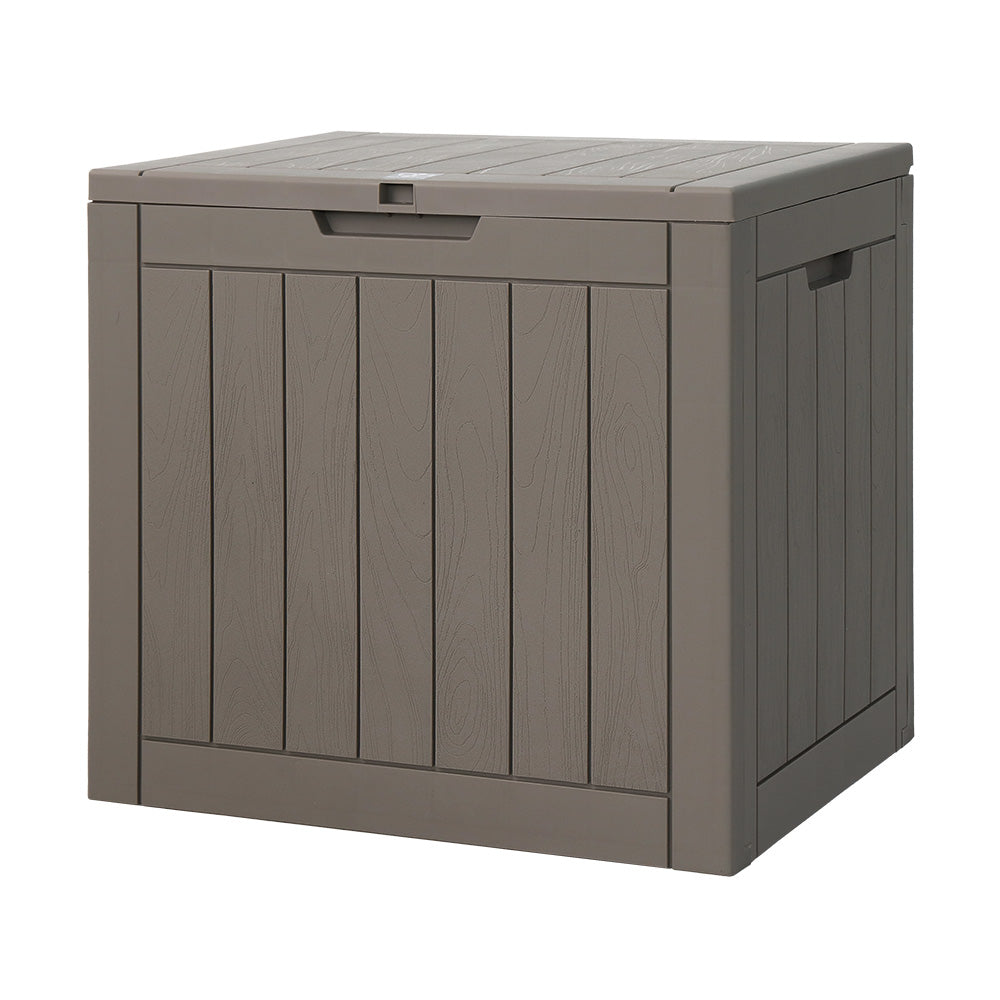 Gardeon Outdoor Storage Box 118L Container Lockable Garden Toy Tool Shed Grey-6