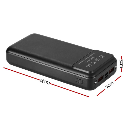 20000mAh Portable Power Bank PD22.5W Quick Charging Fast Charger for Phone Black-1