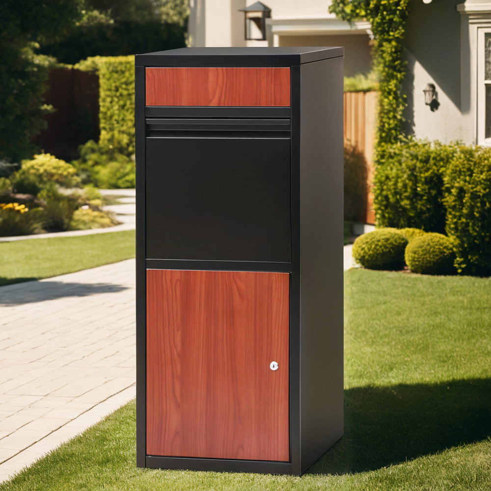 Gardeon Parcel Letterbox Drop Box Package Black-6