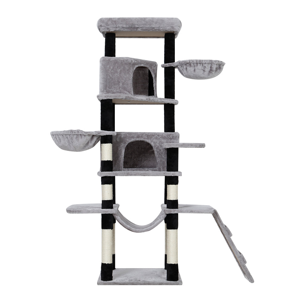 i.Pet Cat Tree 161cm Tower Scratching Post Scratcher Wood Condo House Play Bed-6