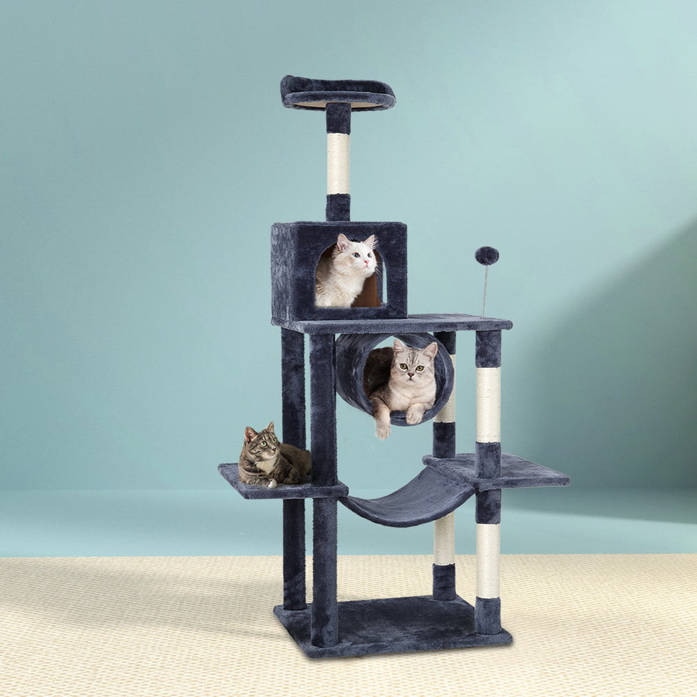 i.Pet Cat Tree 151cm Tower Scratching Post Scratcher Wood Condo House Bed Trees-6