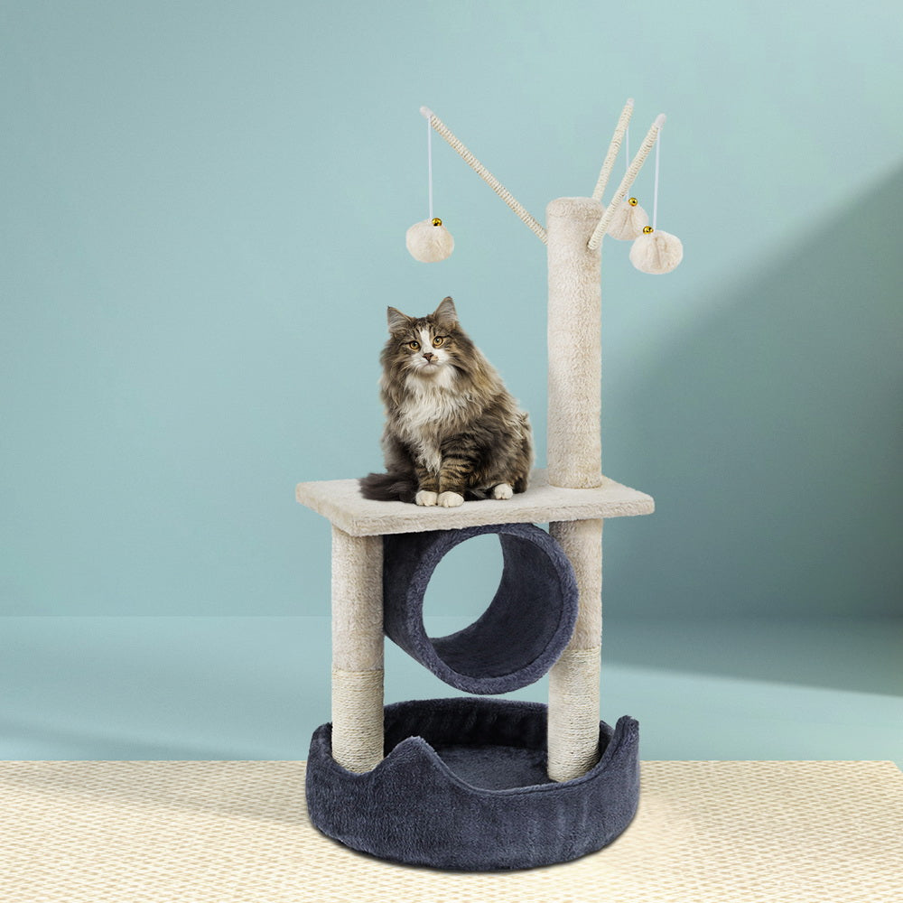 i.Pet Cat Tree 76cm Scratching Post Tower Scratcher Condo House Hanging toys-7
