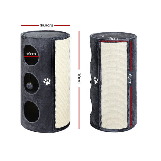 i.Pet Cat Tree Scratching Post Tower Scratcher 70cm Wooden Condo Trees House-1