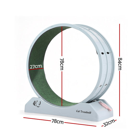 i.Pet Cat Exercise Wheel Treadmill Indoor 80cm Blue & Green