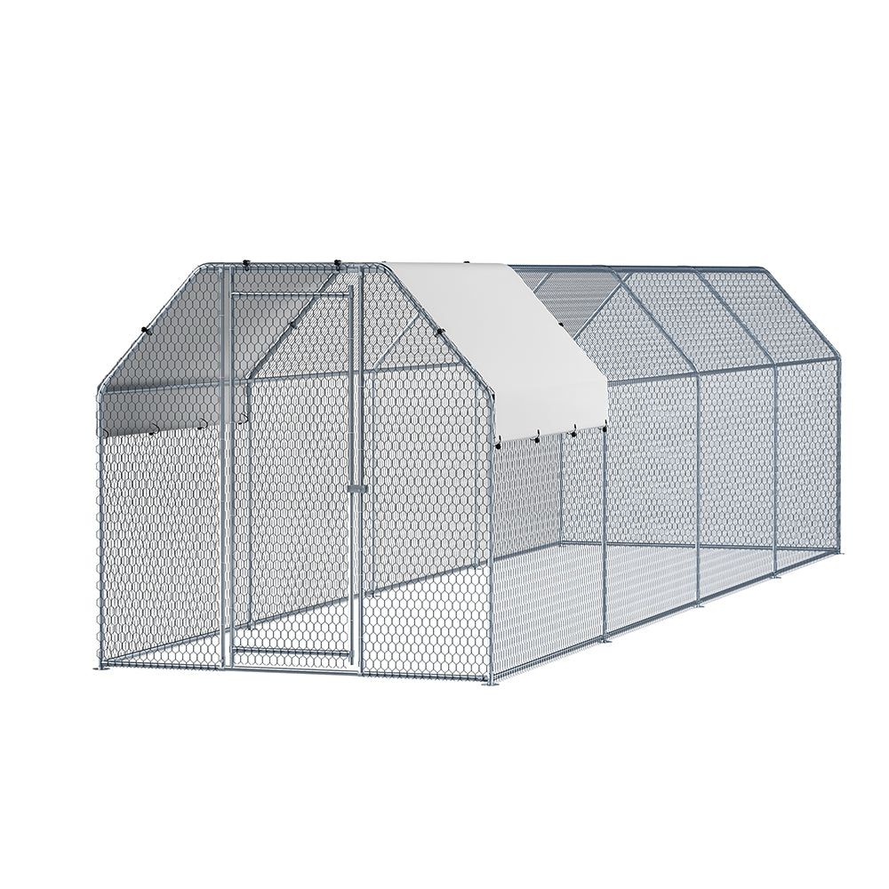 i.Pet Chicken Coop Cage Run Rabbit Hutch Large Walk In Hen House Cover 2mx8mx2m-6