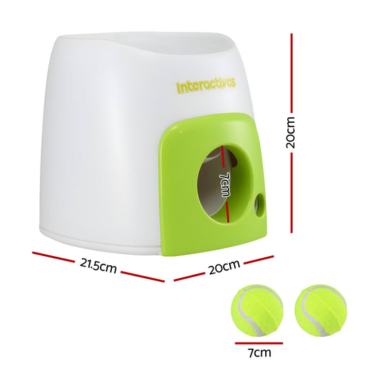 i.Pet 2-in-1 Dog Ball Launcher & Treat Dispenser with 2 Balls Green