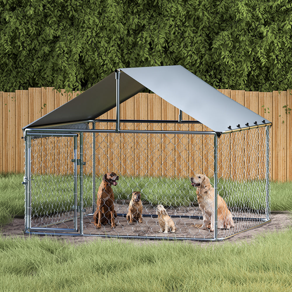 i.Pet Dog Kennel Large House XL Pet Run Cage Puppy Outdoor Enclosure With Roof-4