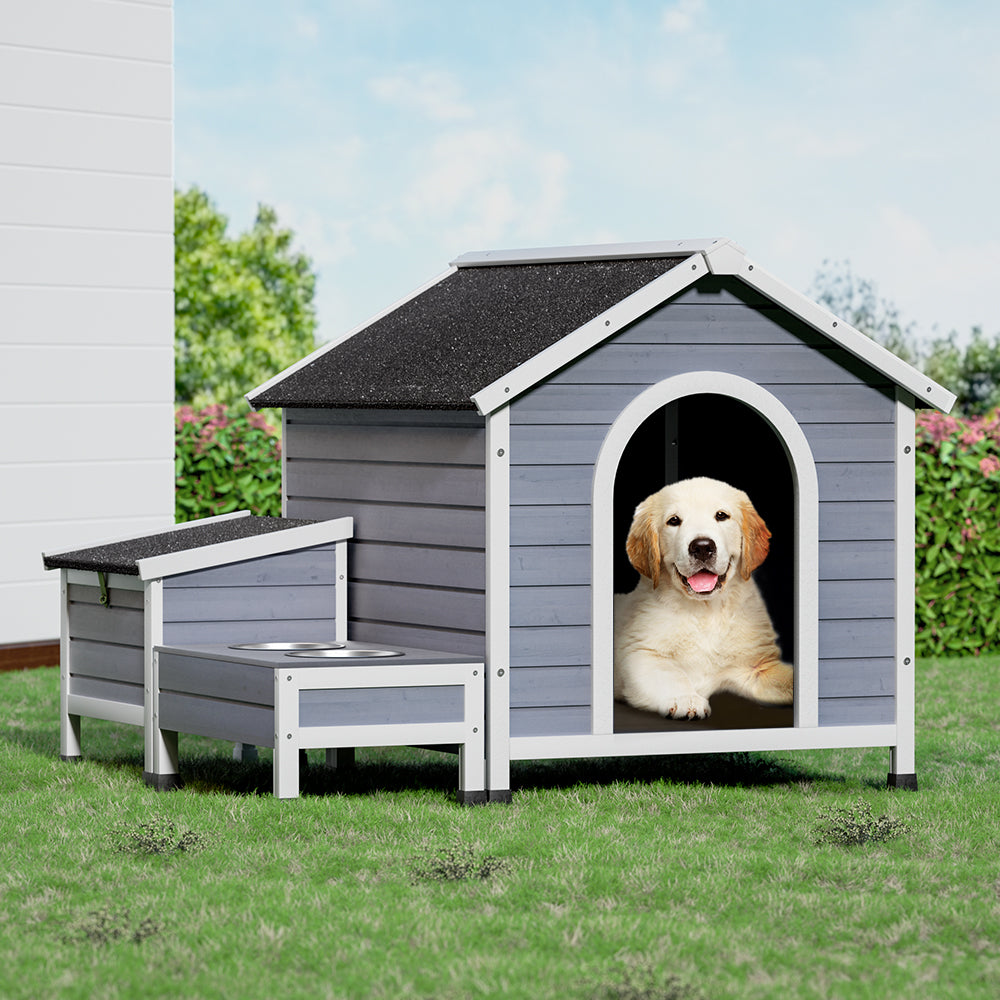 i.Pet Dog Kennel House Large Wooden Outdoor Pet Kennels Indoor Puppy Cabin-6