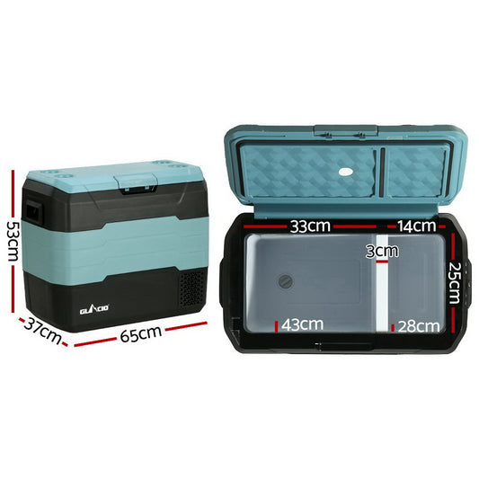 Glacio 50L Portable Fridge Freezer Fridges Cooler Camping 12V/24V/240V Caravan-1