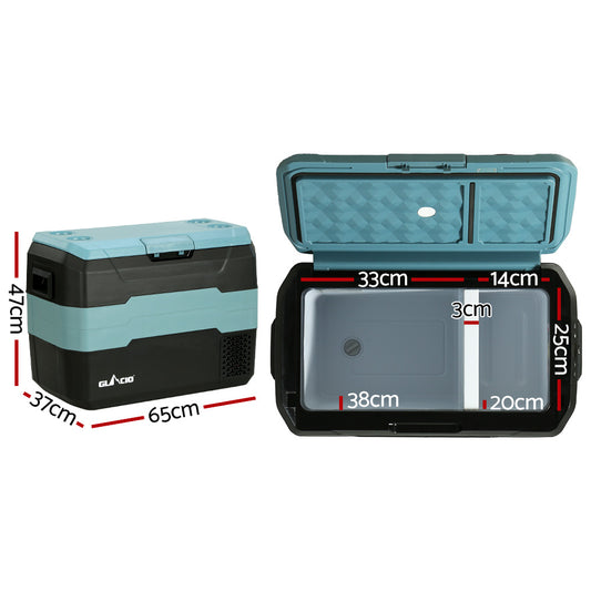 Glacio 40L Portable Fridge Freezer Fridges Cooler Camping 12V/24V/240V Caravan-1