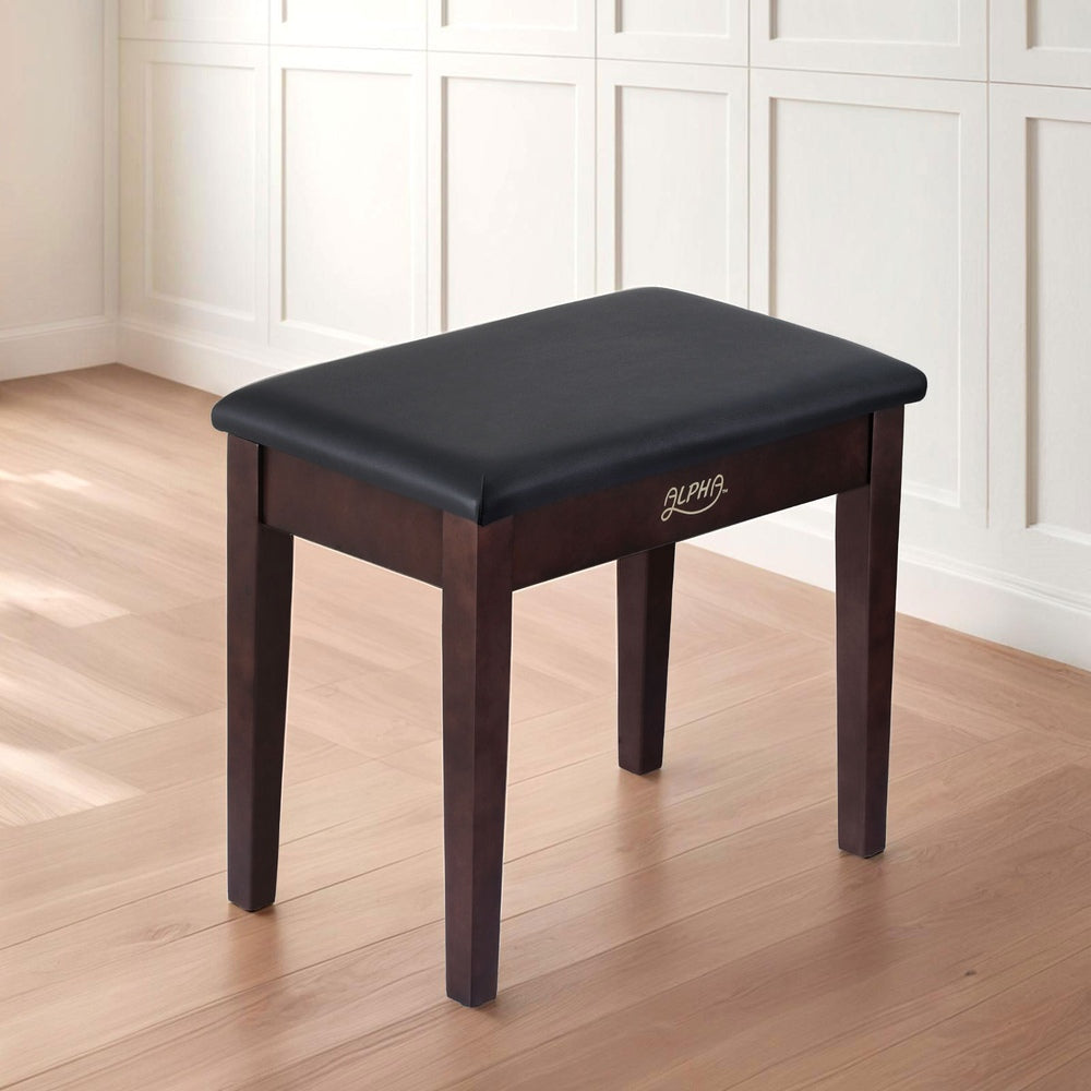 Alpha Piano Bench Stool with Storage Wooden PU Leather-6