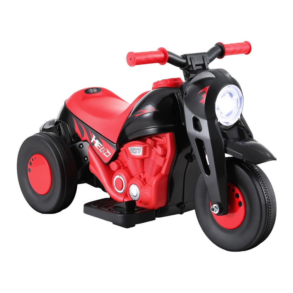 Rigo Kids Ride On Car Motorcycle Motorbike with Bubble Maker Electric Toy 6V Red-6
