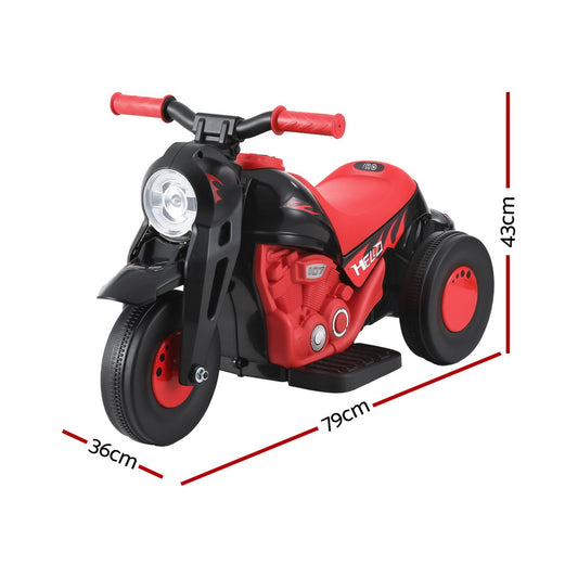 Rigo Kids Ride On Car Motorcycle Motorbike with Bubble Maker Electric Toy 6V Red-1