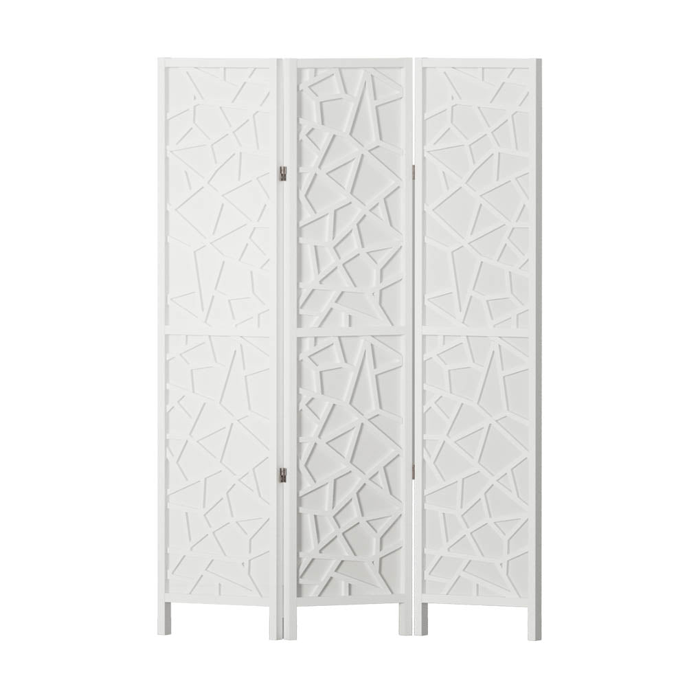 Artiss 3 Panel Room Divider Screen 122x170cm Clover White-6