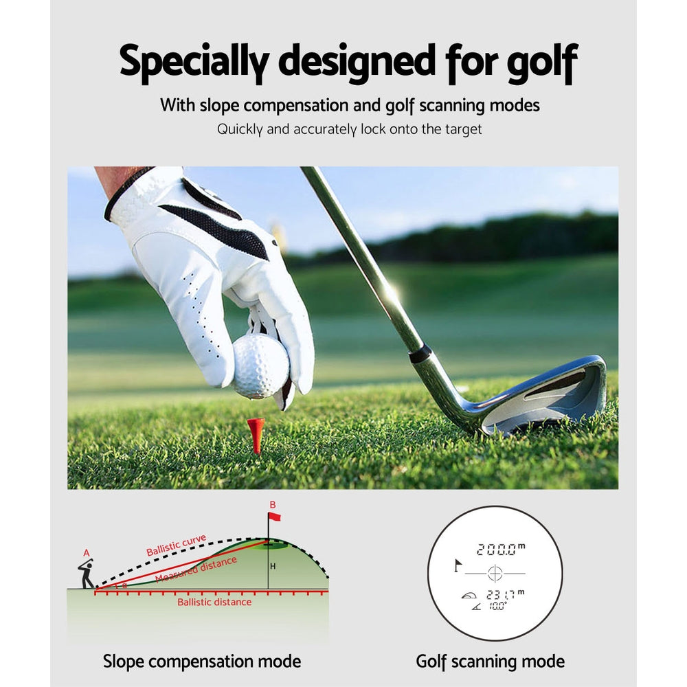 Golf Laser Range Finder 600M Hunting Rangefinder Distance Height Speed Measure-5