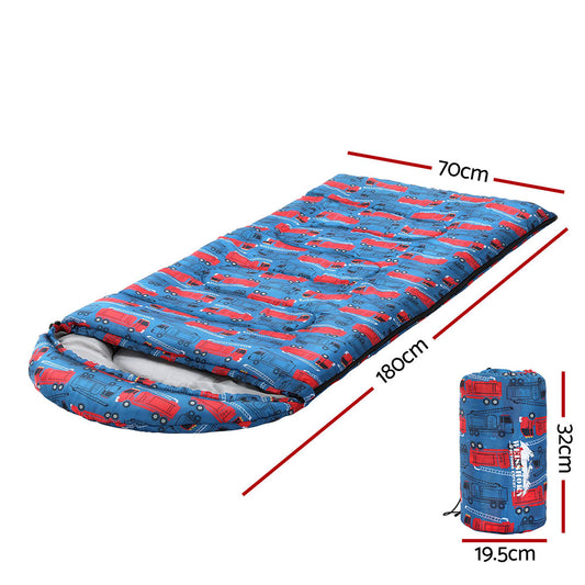 Weisshorn Sleeping Bag Kids Single Bags 180cm Thermal Camping Hiking Blue-1