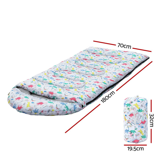 Weisshorn Sleeping Bag Kids Single Bags 180cm Thermal Camping Hiking White-1