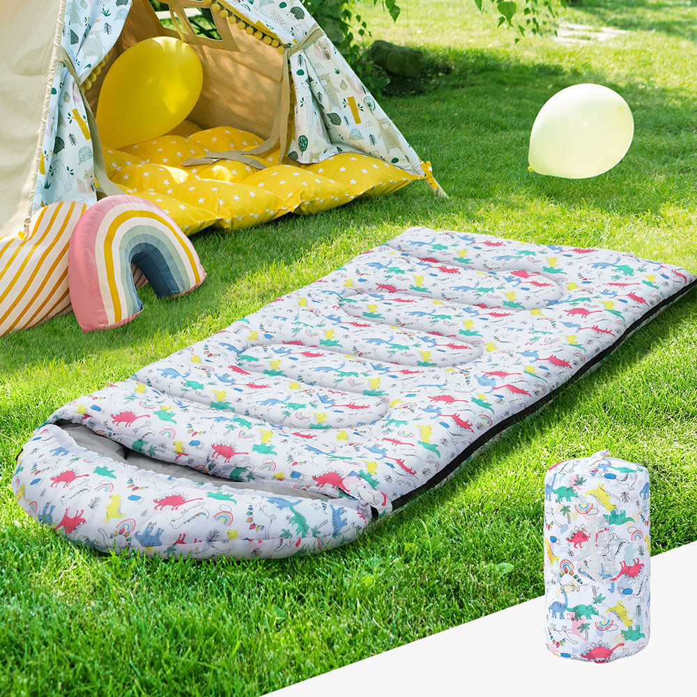 Weisshorn Sleeping Bag Kids Single Bags 180cm Thermal Camping Hiking White-6