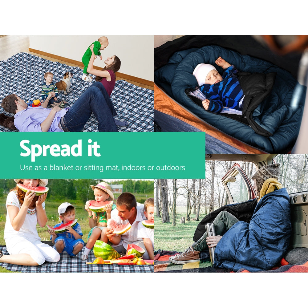 Weisshorn Sleeping Bag Single Thermal Camping Hiking Tent Blue 0°C-5