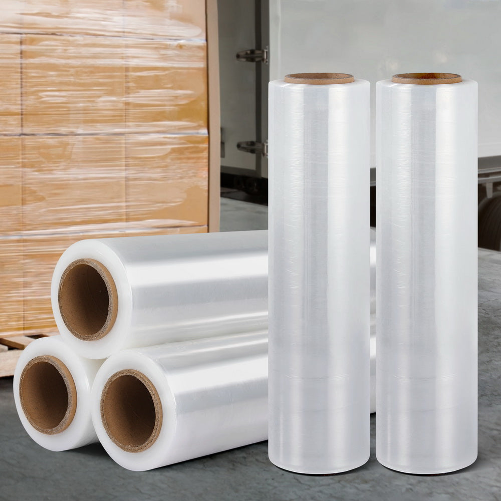 500mm x 400m Stretch Film Pallet Shrink Wrap 5 Rolls Package Use Plastic Clear-6
