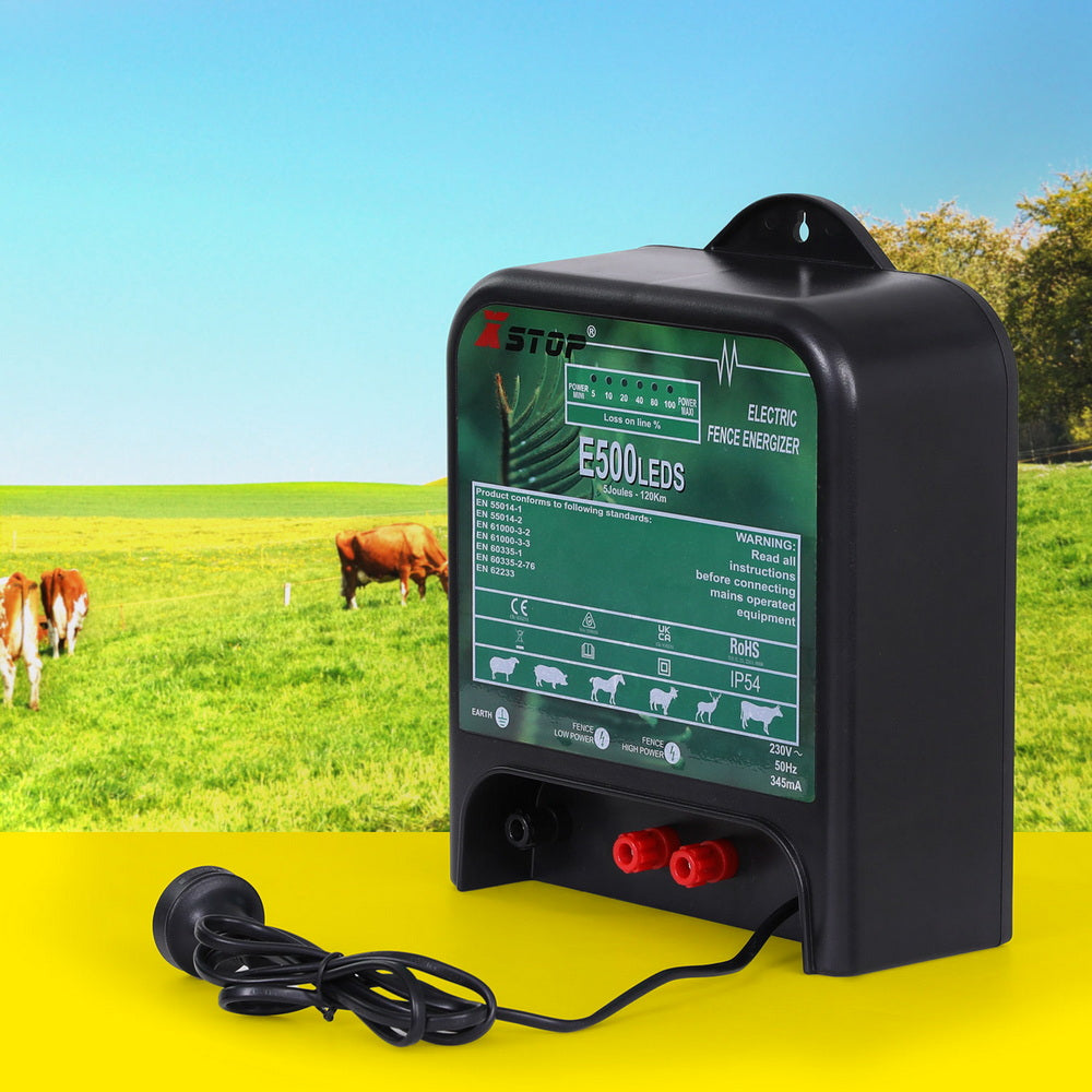XSTOP Electric Fence Energiser 5J 220-240V 120km-6