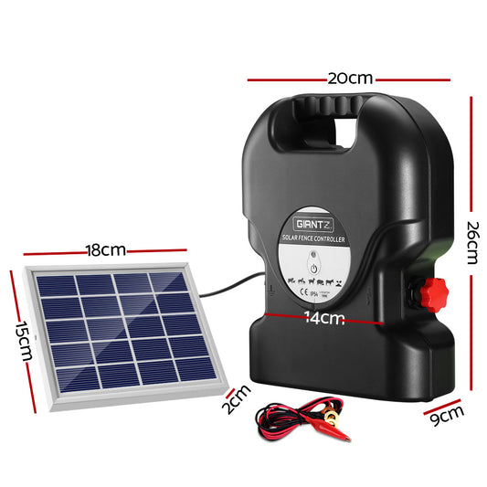Giantz Fence Energiser 15KM Solar Powered 0.8J Electric-1
